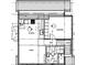 Lower level floor plan includes bedroom, kitchen, and bath at 2615 N Steele St, Denver, CO 80205