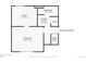 Basement floor plan includes a bedroom, bathroom, laundry room, and closet space for practical living at 3965 S Fundy Cir, Aurora, CO 80013