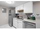 Clean kitchen with stainless steel appliances and plenty of storage space in white cabinets at 13333 E Asbury Dr # 104, Aurora, CO 80014
