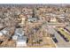 High-angle view presenting residential houses along community streets, highlighting neighborhood access at 901 S Osceola St, Denver, CO 80219