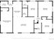 Detailed floor plan showcasing the layout of a home with primary bedroom, eat-in kitchen, and living room at 901 S Osceola St, Denver, CO 80219