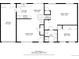 First floor layout featuring an open-concept design, with dimensions of the kitchen, living room, and bedroom at 845 S Kenton St, Aurora, CO 80012
