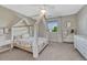 Bedroom featuring a canopy bed and a neutral color scheme, creating a calming atmosphere at 6738 Esmeralda Dr, Castle Rock, CO 80108
