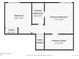 Upper floor plan featuring primary bedroom, bathroom, additional bedroom, and closets at 21472 E 46Th Ave, Denver, CO 80249