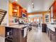 Beautiful kitchen with tiled flooring, stainless steel appliances, and wooden cabinets at 3817 Ponderosa Dr, Evergreen, CO 80439