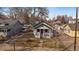 Aerial view of the home showing the cozy yard and surrounding neighborhood at 3947 Winona Ct, Denver, CO 80212