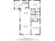 Upstairs floor plan layout with kitchen, living room, bedroom, and bathroom dimensions at 3947 Winona Ct, Denver, CO 80212