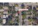 Overhead shot of the neighborhood showcasing the property's location and surrounding houses near the street at 6025 S Sycamore St, Littleton, CO 80120