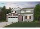 Charming two-story home featuring brick and siding, a two-car garage, and well-manicured lawn at 1361 Loraine N Cir, Erie, CO 80026