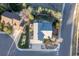 A top-down view of the house, showing the roof, driveway, landscaping, and surrounding streets at 4530 Ridgewood Ct, Castle Rock, CO 80109