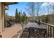 Open patio area with beautiful view and outdoor dining at 100 River Park Dr # A, Breckenridge, CO 80424