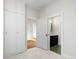 Small bathroom with hexagon tile floor and dark vanity at 817 29Th St, Denver, CO 80205