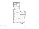 Floorplan layout displaying a kitchen, living room, and bathroom at 3195 Blake St # 106, Denver, CO 80205
