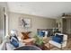 The inviting living area boasts a neutral palette, stylish furnishings, and ample natural light at 3195 Blake St # 106, Denver, CO 80205