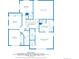 Detailed floor plan layout showcasing the bedroom, bathroom, and living spaces dimensions at 14185 W Warren Cir, Lakewood, CO 80228