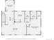 Floor plan of the second floor showing the kitchen, living room, and bedrooms at 3871 Moore St, Wheat Ridge, CO 80033
