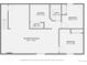 Layout of the first floor with a recreation room, laundry, and bedrooms at 3871 Moore St, Wheat Ridge, CO 80033