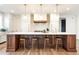 Spacious kitchen island with seating, modern lighting, and elegant finishes at 5455 E Cedar Ave, Denver, CO 80246
