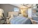 Cozy bedroom with a comfortable bed, soft lighting, and ample storage space at 4827 Meade St, Denver, CO 80221
