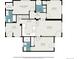 Detailed floor plan showcasing the layout, room dimensions, and bathroom locations throughout the home at 4827 Meade St, Denver, CO 80221