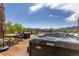 Relaxing outdoor hot tub offers stunning views of the surrounding mountain landscape at 24030 San Isabel Rd, Indian Hills, CO 80454