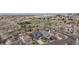Community aerial view showcases neighborhood amenities, green spaces, and overall layout at 21710 Silver Meadow Ln, Parker, CO 80138