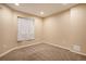 Neutral bedroom featuring plush carpet, a window with coverings, and recessed lighting at 21710 Silver Meadow Ln, Parker, CO 80138