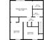 Upstairs floorplan detailing primary bedroom, two additional bedrooms, walk-in closet, bathroom and hall at 2645 Osceola St, Denver, CO 80212