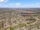 Aerial view highlighting home's location near Sanderson Gulch Trail Park and Playground and Sanderson Gulch Trail at 1634 S King St, Denver, CO 80219
