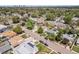 An aerial view of a residential neighborhood, showcasing tree-lined streets, well-maintained homes, and a vibrant community setting at 1634 S King St, Denver, CO 80219