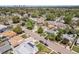 An aerial view of the neighborhood showcases its tree-lined streets and well-maintained homes at 1634 S King St, Denver, CO 80219