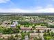 Overhead view of a campus featuring many buildings, green spaces, roads and parking, under a beautiful, blue sky at 5115 Osceola St, Denver, CO 80212
