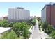 Bright street view in a walkable community with a high-rise hospital building at 2100 N Franklin St # 8, Denver, CO 80205