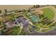 Aerial view of community park with playground, picnic shelter, parking, basketball courts, and baseball field at 6309 Cristobal Pt, Parker, CO 80134