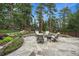 Outdoor patio with comfortable seating, mature trees and beautiful landscape, great for relaxing or entertaining at 1456 Shavano Ct, Evergreen, CO 80439