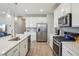 Bright kitchen with stainless steel appliances and sleek white cabinetry at 5928 N Odessa St, Aurora, CO 80019