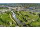 Picturesque aerial view of a park with a river, walking trails and bridges, perfect for outdoor recreation at 2960 Inca St # 308, Denver, CO 80202