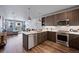Modern kitchen featuring stainless steel appliances and an island at 20 Wilcox St # 312, Castle Rock, CO 80104