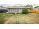 Exterior view of the back of the house, backyard with a tall evergreen at 740 Moline St, Aurora, CO 80010