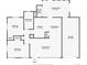 Detailed floor plan showcasing the layout of the bedrooms, kitchen, living room, and garage spaces at 740 Moline St, Aurora, CO 80010