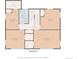 Second-level floor plan with four bedrooms, bathroom, and hallway layout at 1226 Clayton St, Denver, CO 80206