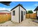 Outdoor storage shed that provides secure storage space for gardening equipment, tools, or seasonal items at 7380 Utica St, Westminster, CO 80030