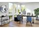 Bright office space with modern decor featuring large windows overlooking the landscaped backyard at 2758 Utica St, Denver, CO 80212