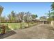 Fenced backyard with gravel and grassy areas, featuring a shed and garden beds for outdoor enjoyment at 7101 E 66Th Ave, Commerce City, CO 80022