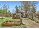 Backyard featuring garden beds, shed, and wooden fence, offering a private and functional outdoor space at 7101 E 66Th Ave, Commerce City, CO 80022