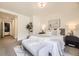 Calm bedroom with neutral decor, plush bedding, and sophisticated modern art at 2540 Kendall St, Edgewater, CO 80214