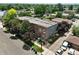 Aerial view of townhome, showcasing location, nearby streets, landscaping, and neighborhood at 3482 E 28Th Ave, Denver, CO 80205
