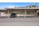 A covered parking structure features reserved spaces and protection from the elements at 8406 Pebble Creek Way # 202, Highlands Ranch, CO 80126