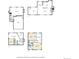 Complete floor plan overview showing all floors, including dimensions and room layouts in the house at 8866 E Easter Ave, Centennial, CO 80112