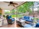 Covered patio with comfortable seating, perfect for relaxing and entertaining at 8866 E Easter Ave, Centennial, CO 80112
